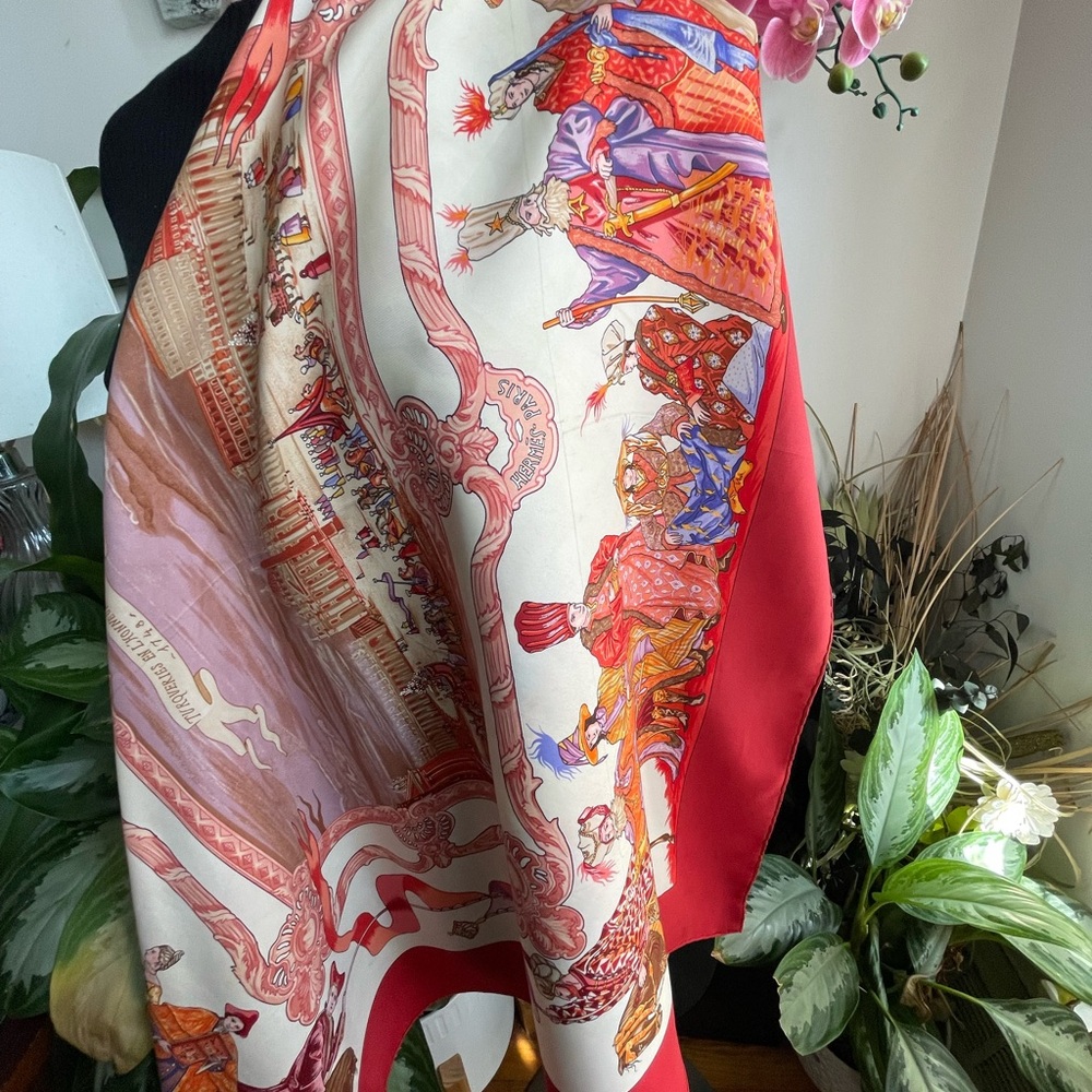 COPY - Hermès Turqveries En L’Honneur De Mr Le T. Silk Scarf. - Picture 5 of 16